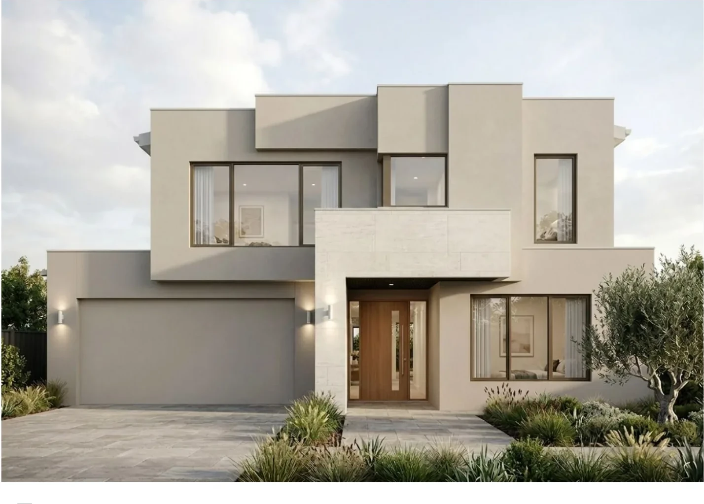 Facade of a new four-bedroom home in the Algester house and land release, Brisbane