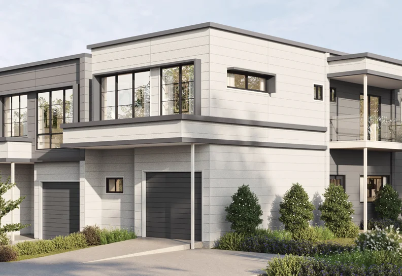 Townhouse exterior at the Serenity development, Inala