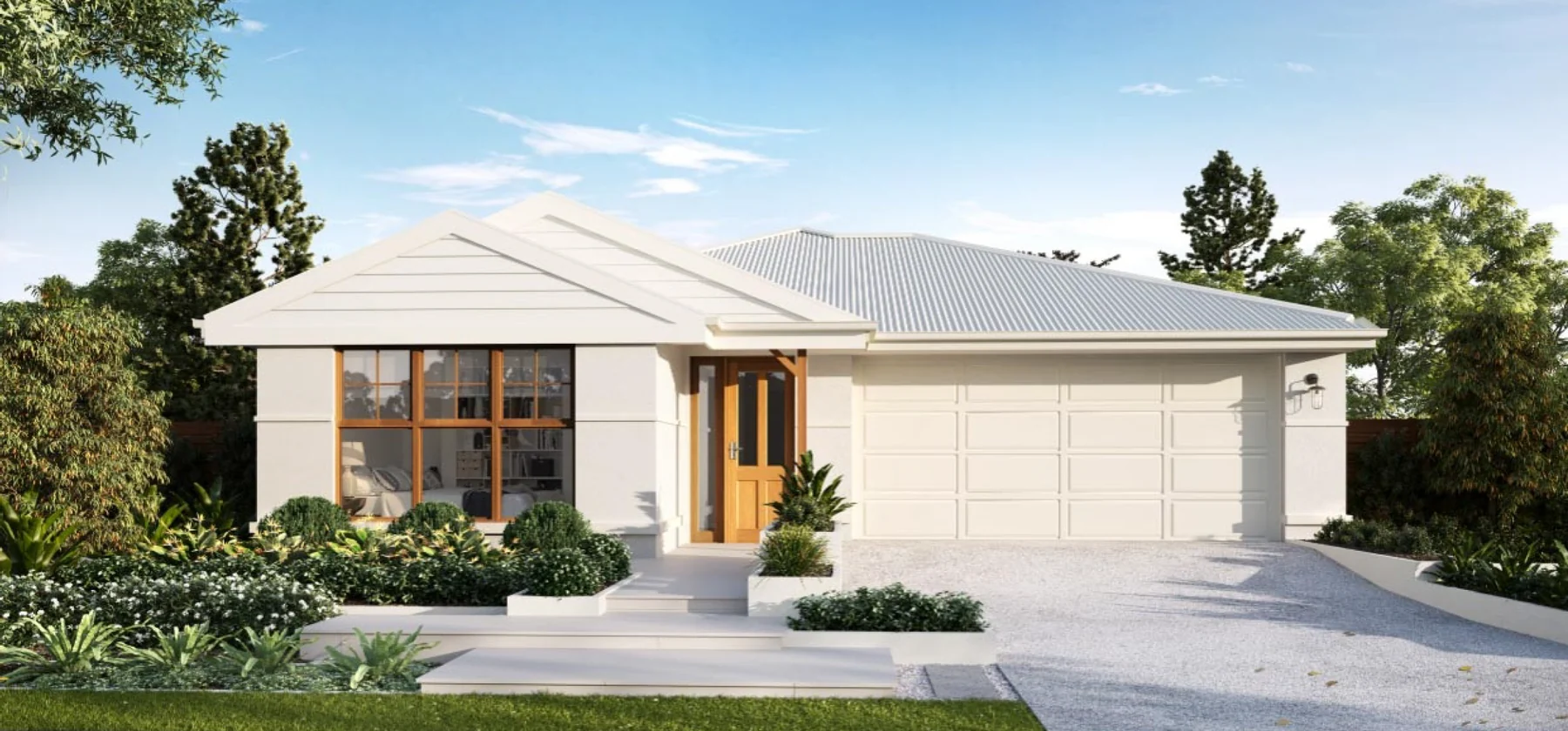Illustrative image of a new home similar to the Logan Reserve release — not a photograph of this project