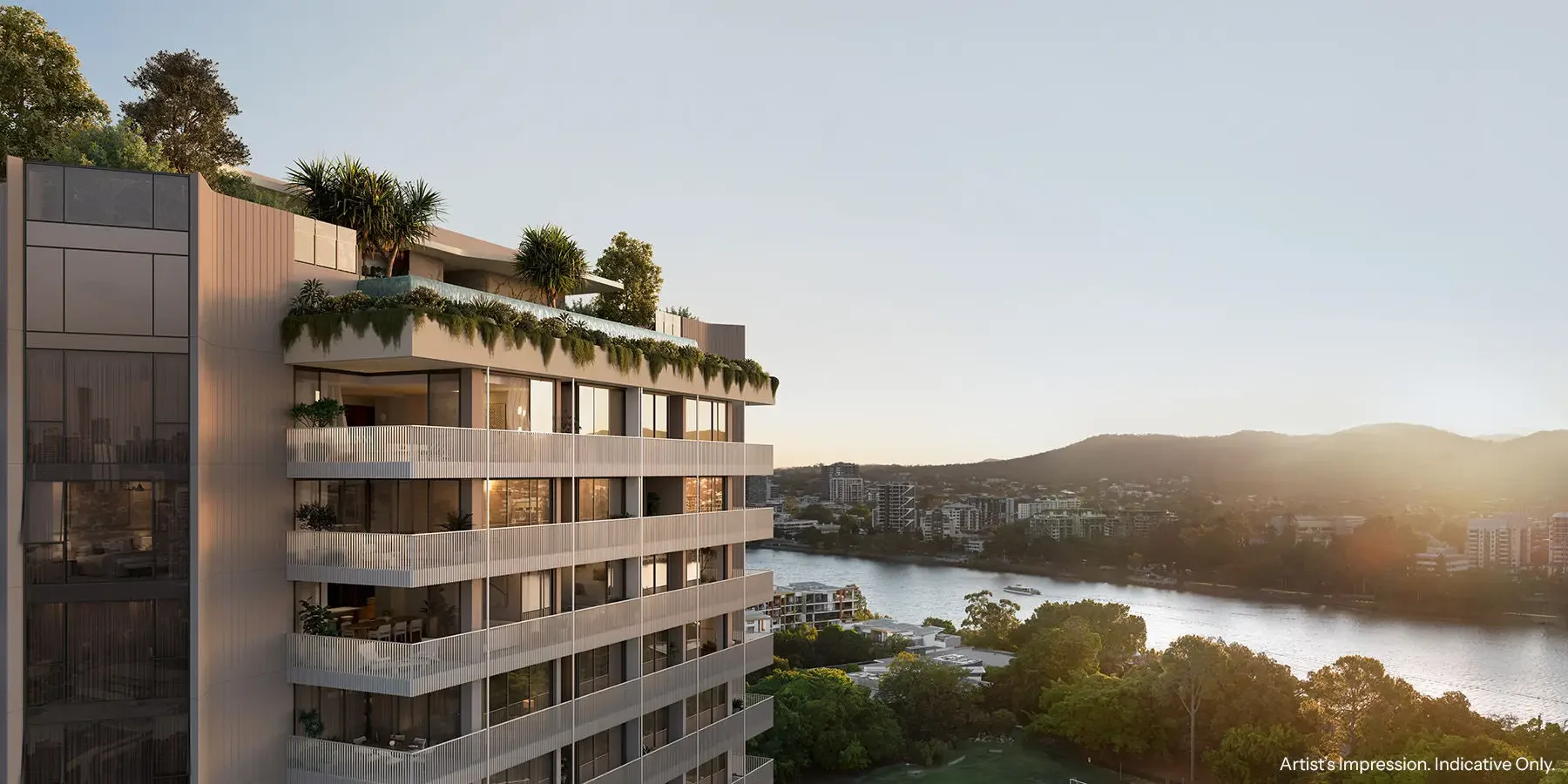 Apartment building exterior at the Orleton development, West End Brisbane