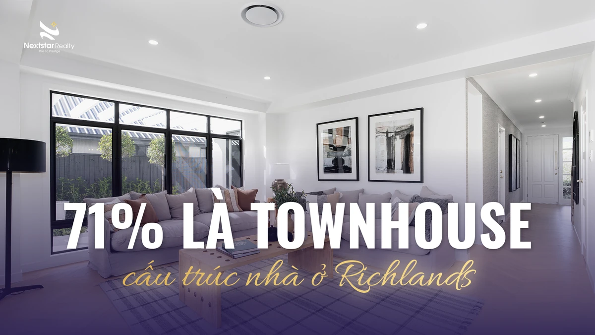 Townhouse chiếm 71,4% nhà ở khi mua nhà ở Richlands