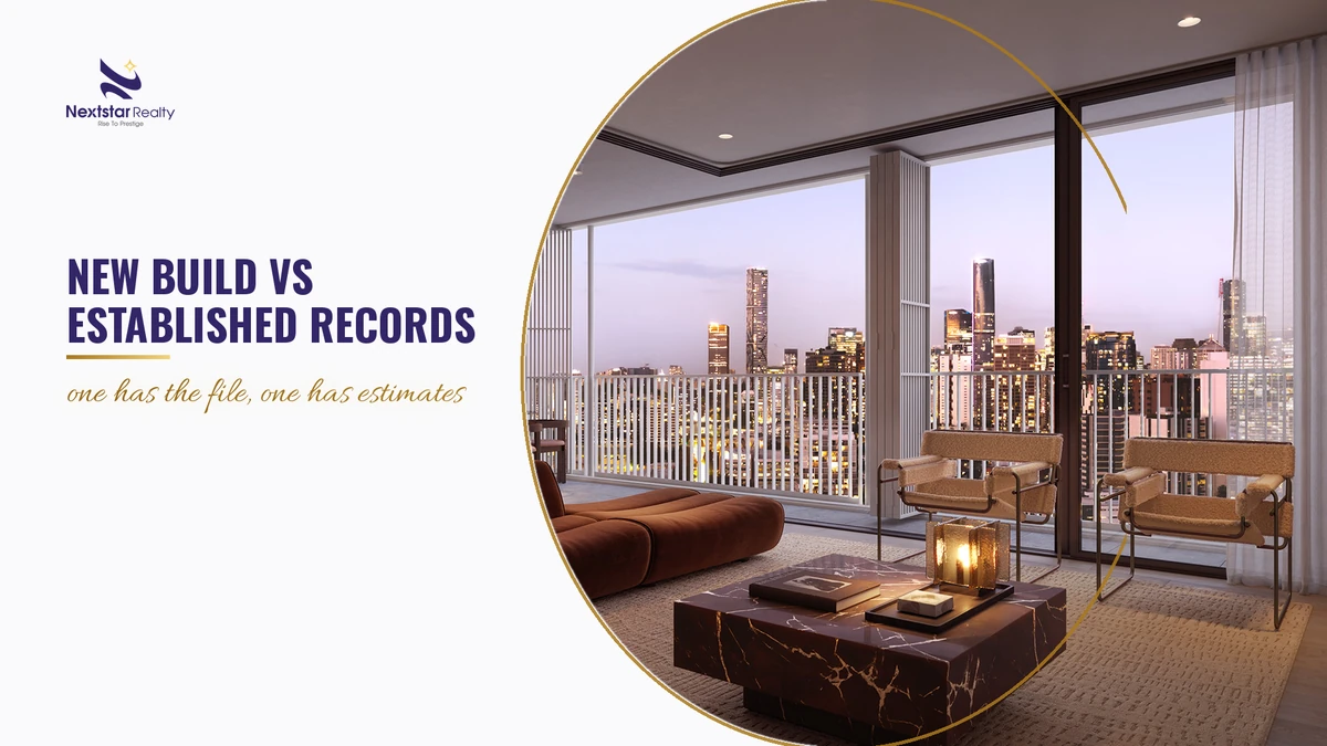 Construction records held for a new build compared with an established home