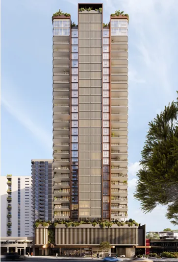 Apartment building in the South Brisbane release, Brisbane